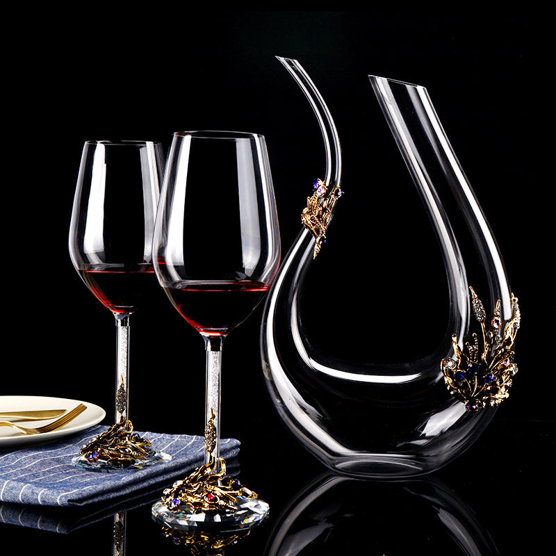 Enamel Red Wine Glass - Retro Goblet