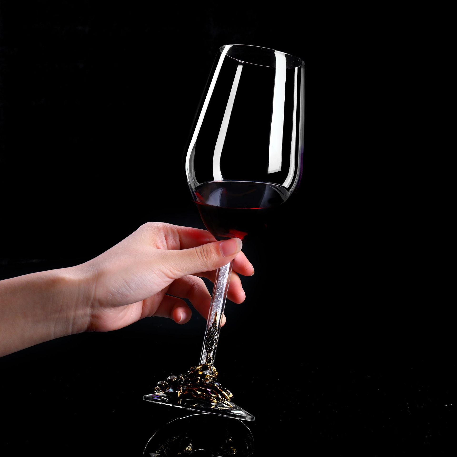 Enamel Red Wine Glass - Retro Goblet